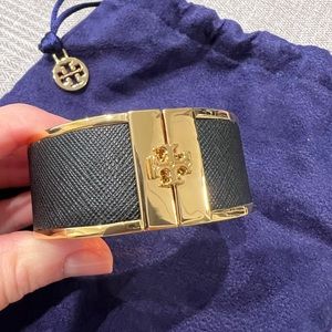 TORY BURCH Leather Inlay Bracelet